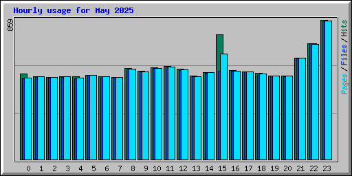Hourly usage for May 2025