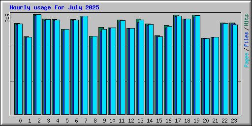 Hourly usage for July 2025